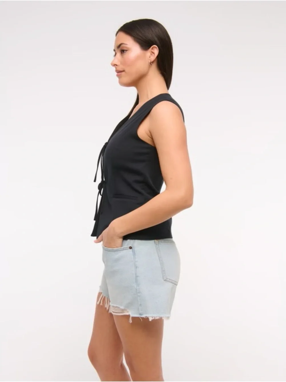 Abercrombie & Fitch Curve Love Low Rise Baggy Shorts